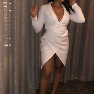 PRETTY LITTLE THING white t-shirt dress!